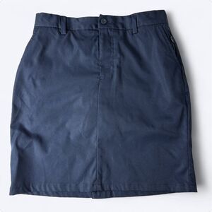 Lands End Active Chino Skort Girls Sz 14 Blue Uniform Skirt Built In Shorts